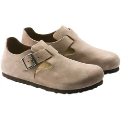Birkenstock Shoes<Ladies Suede Shoes - London - Taupe