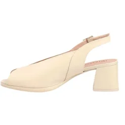 Pitillos Heels<Ladies SlingBack Block Heels - 10536 - Cream