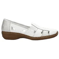 Rieker Shoes<Ladies Walking Shoes - 41385-80 - Off white